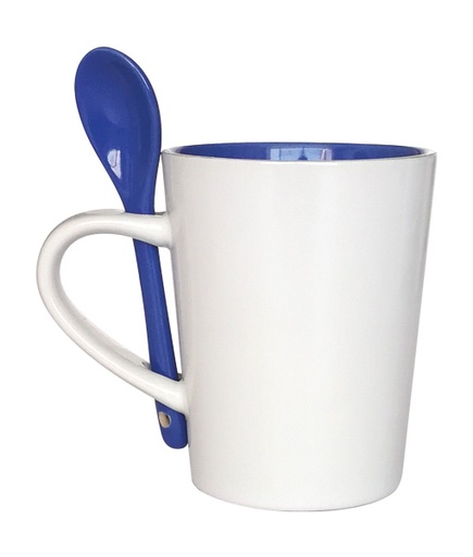 [JA-1803-A] Jarra de cerámica con cuchara JA-1803 (Azul)