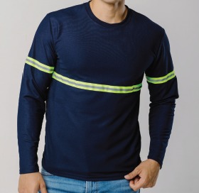[TSRMRC-MT-9999] Camiseta Cooltech Cuello Redondo Manga Larga Reflectivo