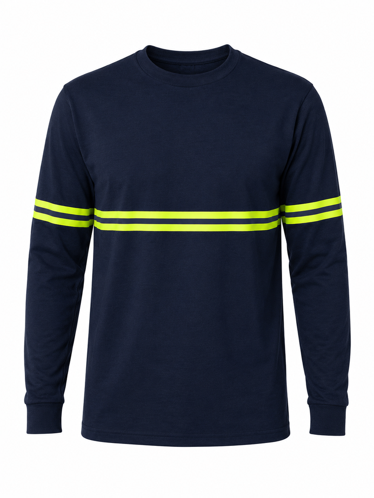 Camiseta Cooltech Cuello Redondo Manga Larga Reflectivo