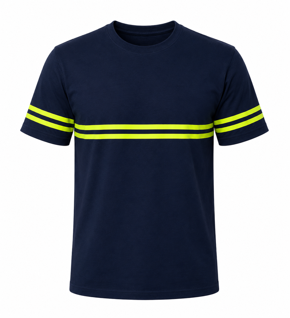 Camiseta/T-Shirt Cuello Redondo Reflectivo Manga Corta