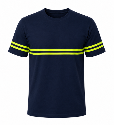 Camiseta/T-Shirt Cuello Redondo Reflectivo Manga Corta